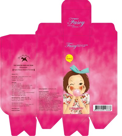 Image Of Carton (Fascy Moisture Bomb Hand Cream Strawberry Carton)